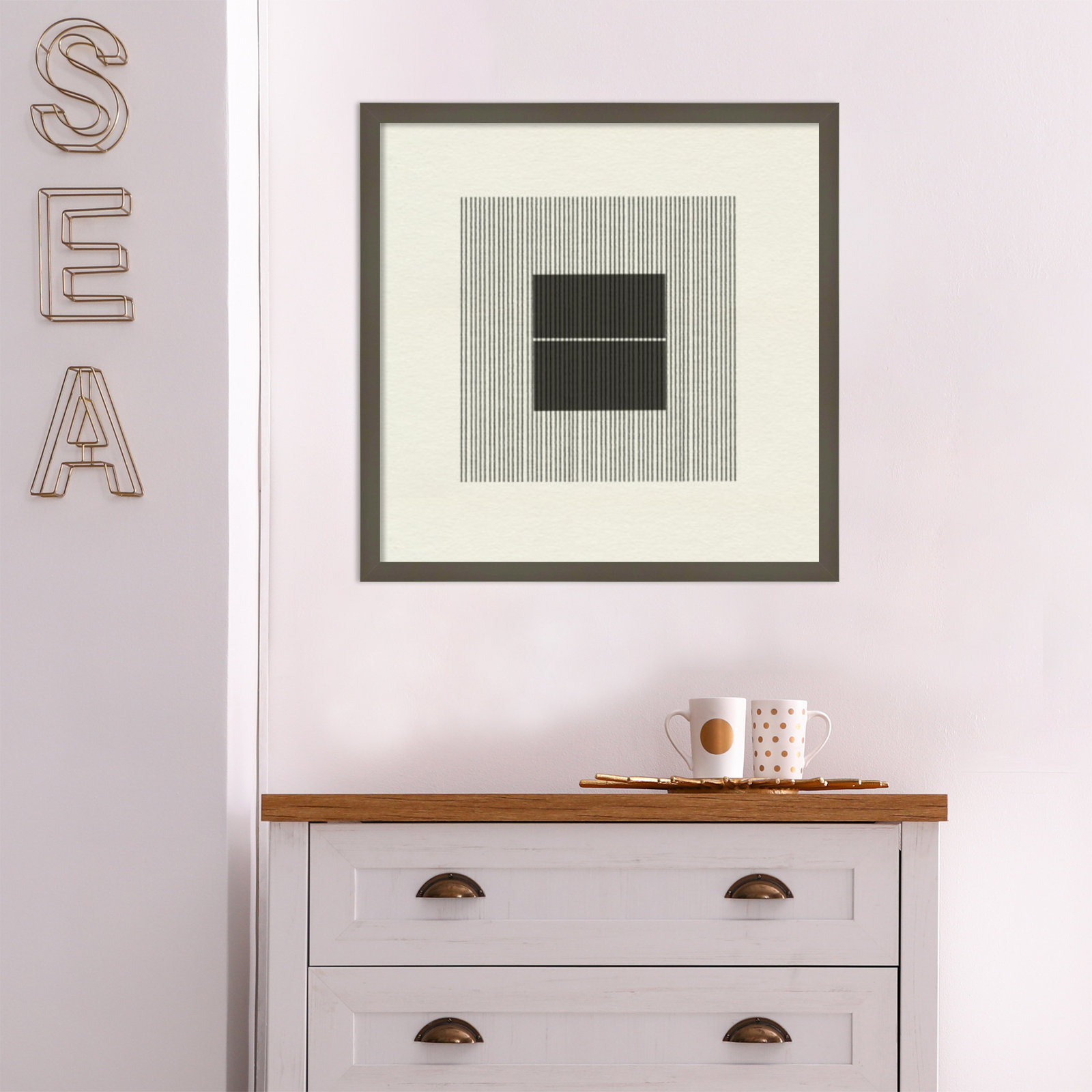 Honoring Matisse Warm by The MIUUS STUDIO, 21" H x 21" W x 1" D, Gray