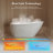 MonBlari 59" X 29.5" Acrylic Freestanding White Soaking Bathtub With Overflow And Pop-Up Drain For Bathroom-124541417-124541416
