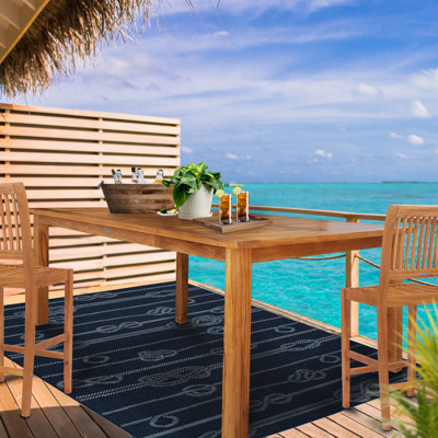 Dawnview Rectangular Teak Outdoor Bar Table
