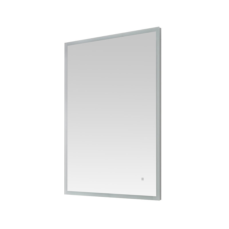 AQUADOM Edge l 24 po x H 32 po, miroir mural de salle de bain avec gradateur, désembueur, commande tactile, rétroéclairé et installation frontale, verticale ou horizontale.