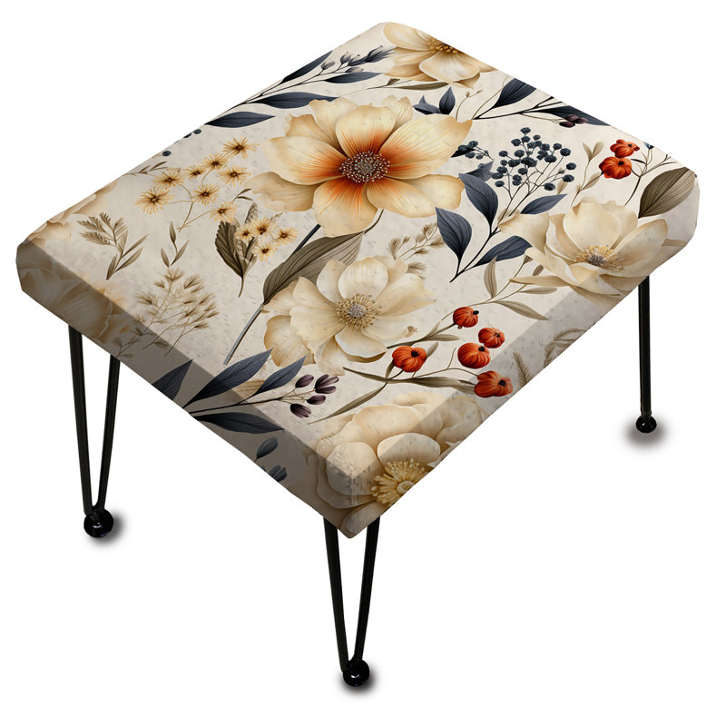 Harmony Of Summer Flowers - Floral Rectangle Ottoman