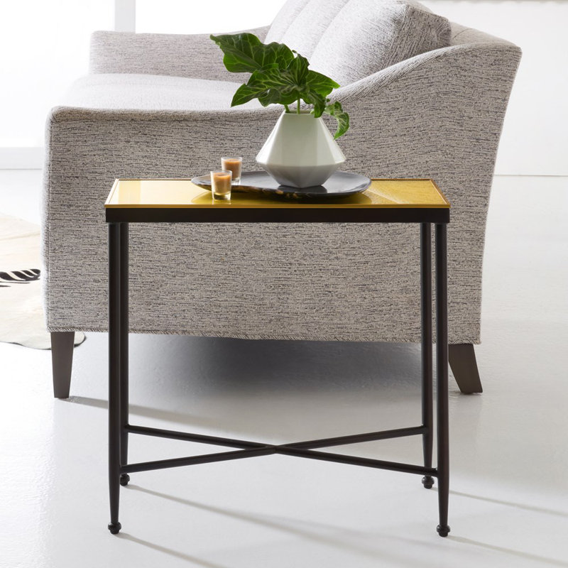 Modern History Glass End Table