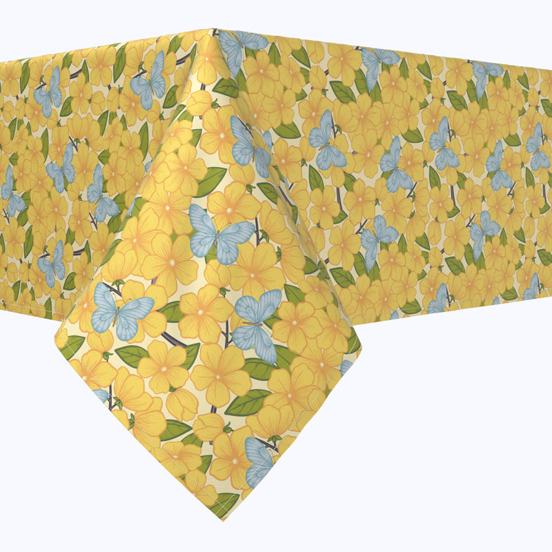 Emrah   Floral Square Tablecloth, 60" x 60"
