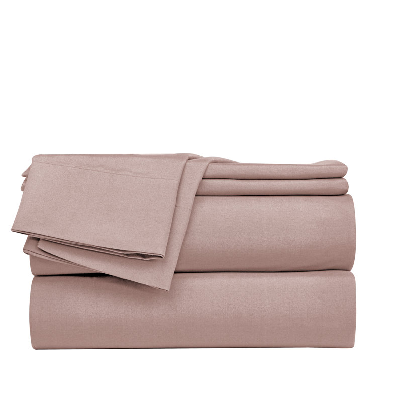 Portland Microfiber Sheet Set, Queen, Pink