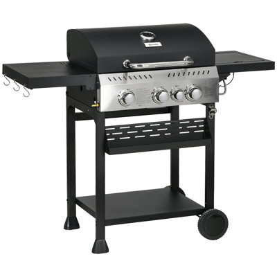 Propane Gas Grill, 38,000 BTU Outdoor BBQ Grill Cart