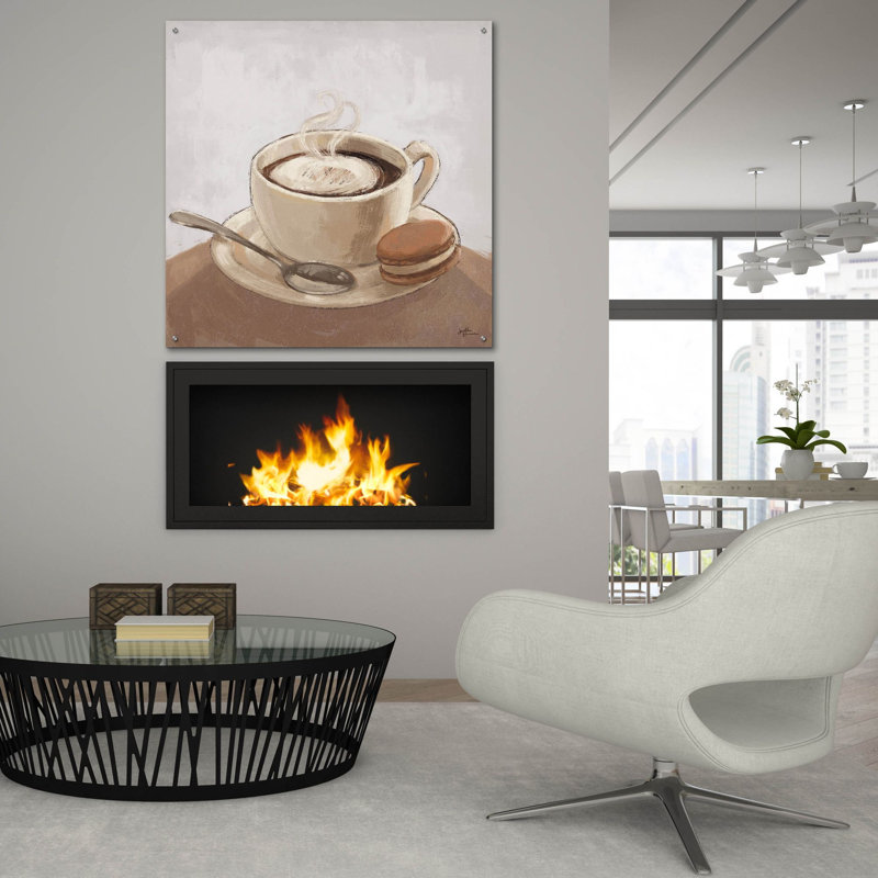 «Coffee And Co 1 Neutral» par Janelle Penner, art mural en verre acrylique, H 36 po x l 36 po x P 0,2 po
