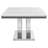 Allessandra White And Chrome Rectangular U-Shaped Base Dining Table