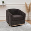 Fauteuil demi-tonneau pivotant en chenille de 31,89 pouces de largeur par 31,89 pouces en chenille par Modern Home Accent Seating