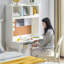 Bureau en bois massif et bibliothèque intégrés de style américain-1475355566