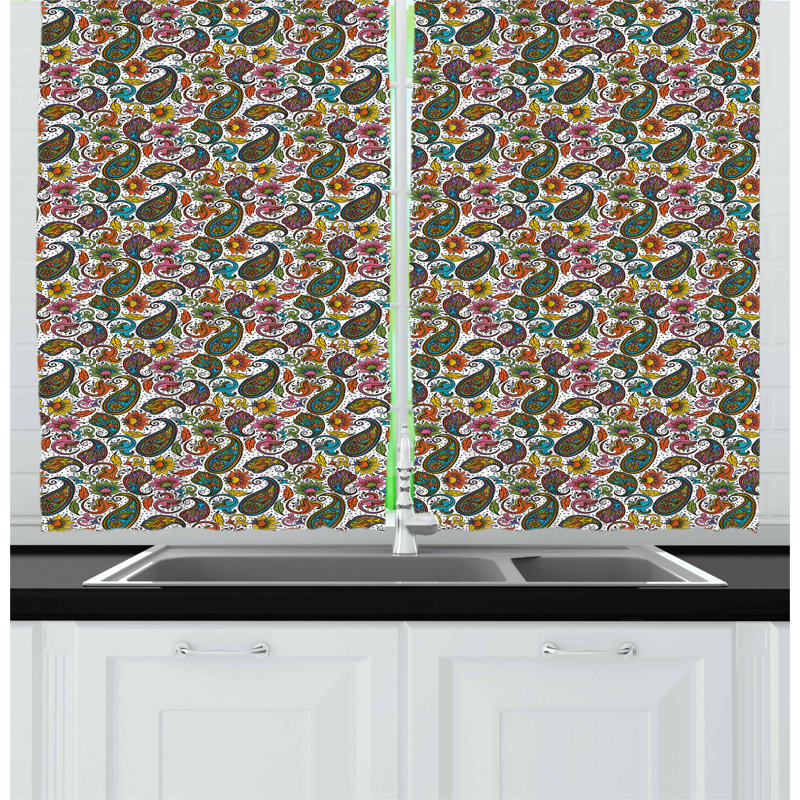 Paisley Tailored Kitchen Curtain
