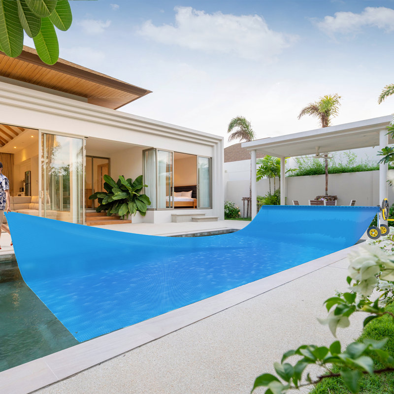 Winado 12 Mil 18X36 Ft. Couverture solaire bleue bleue pour piscine, Bleu, H 216 po x l 432 po