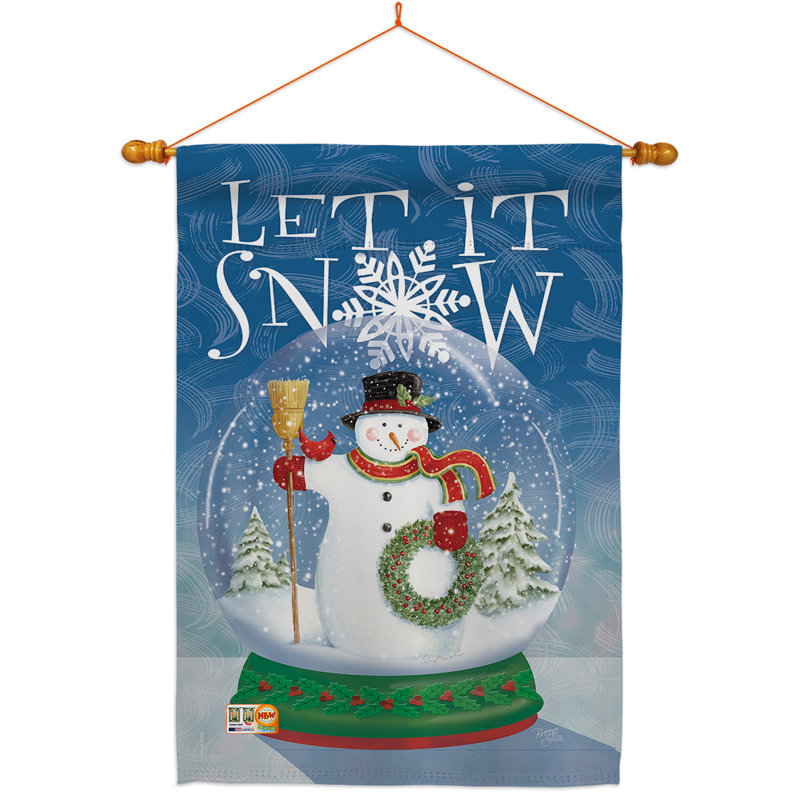 Globe de neige neige 2 faces polyester 40 x 28 po Ensemble de drapeaux