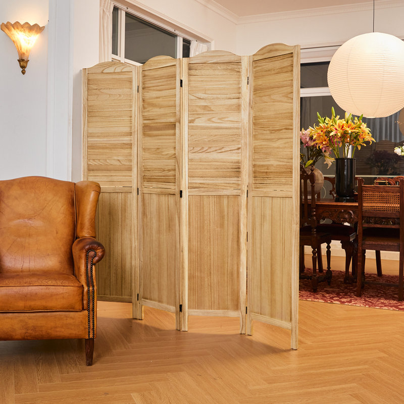 Paravent en bois massif, Bois, 4