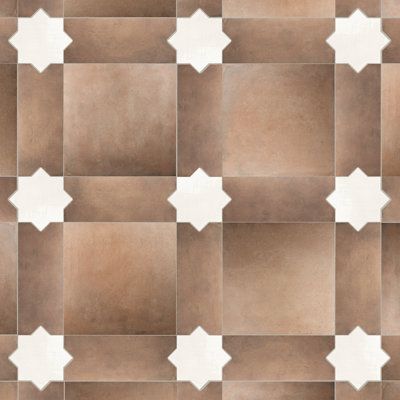 Argile Bordeaux 24-5/8 In. X 24-5/8 In. Porcelain Floor And Wall Tile Kit