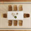 Table de salle à manger rectangulaire en pierre frittée de 71 pouces avec base en acier au carbone, luxe moderne pour le dîner et les fêtes