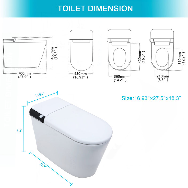 Toilette intelligente avec bidet intégré