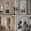 Miroir mural à DEL pleine longueur de forme irrégulière pour vestibule, chambre à coucher, salon