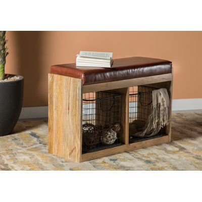 Banc de rangement en similicuir Leleifi