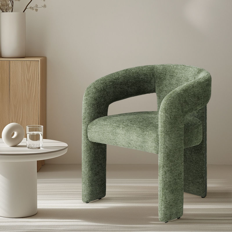 Fauteuil rembourré, Vert Melangevelvet vert