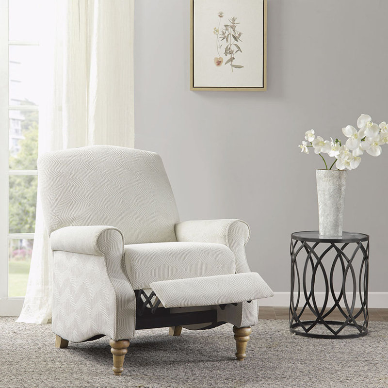 Push Back Recliner, Beige Multi, No