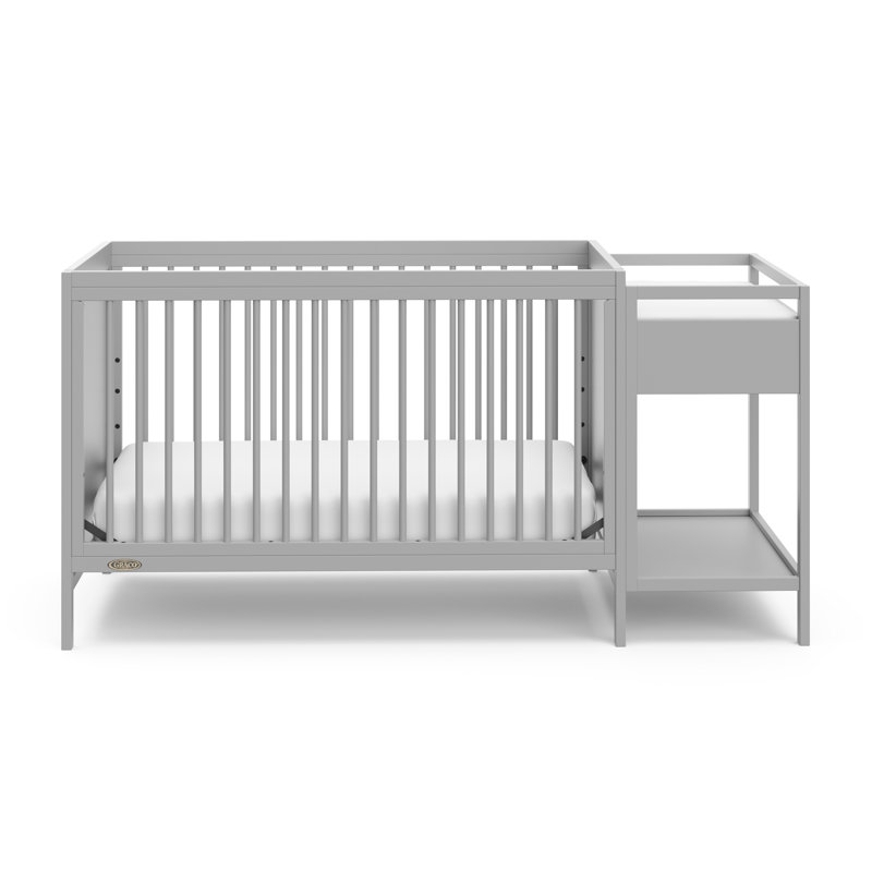 Fable 4-in-1 Standard Convertible Crib and Changer, Pebble Grey
