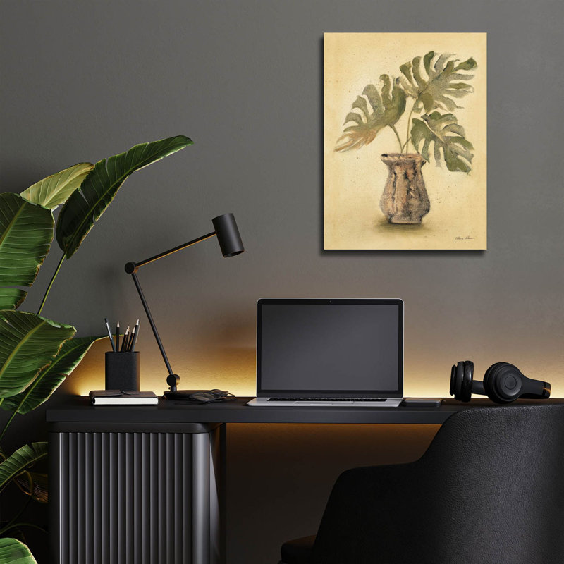 «Palm 1» par Cheri Blum, art mural en verre acrylique, H 16 po x l 12 po x P 0,13 po