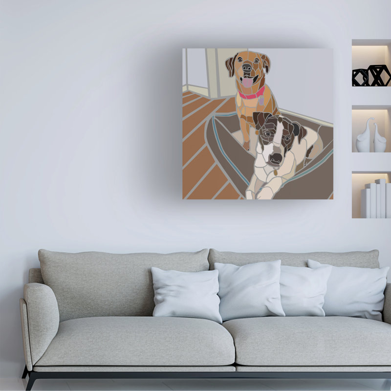 Art sur toile, "ologic Jonathan Mandell 2 Dawgs ", H 14 po x l 14 po