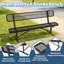 Banc de parc extérieur en métal robuste de 6 pi avec dossier, cet ensemble contient deux articles; Ceci est l'emballage pour les pieds de la chaise (boîte 2)