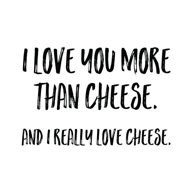 Love Cheese - Wrapped Canvas Print, 30cm H x 30cm W x 3.8cm D