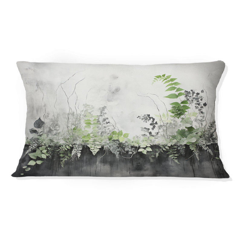 Coussin Green Minimalisme botanique sérénité - imprimé de plantes