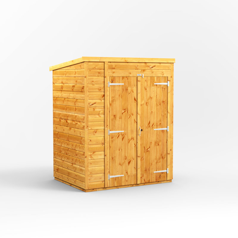 Powersheds 5 x 4ft Tool Timber Tongue & Groove Shed Double Door