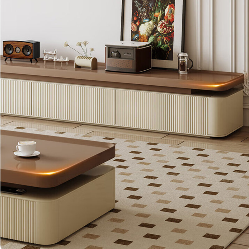 Modern and Simple Cream Style TV Cabinet