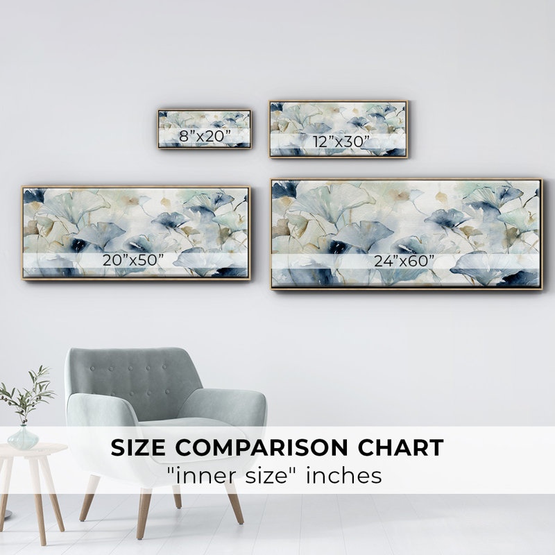 Glorious Gingko- Framed Canvas, 20" H x 50" W