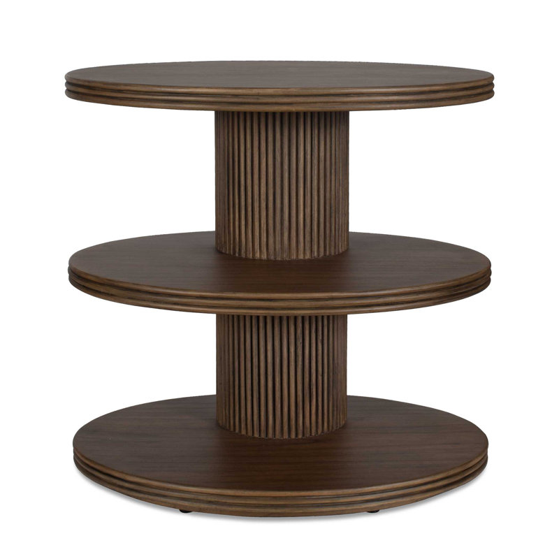 Uttermost Top Tier Oval Walnut Side Table