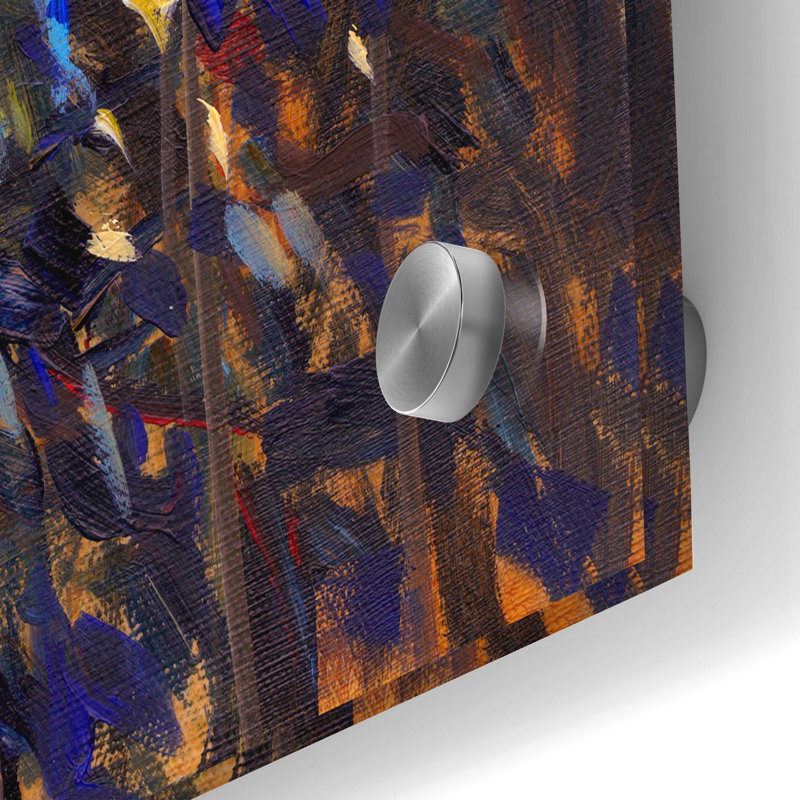 «Bright & Bold Flowers II» par Tim O'Toole, art mural en verre acrylique, H 36 po x l 24 po x P 0,2 po