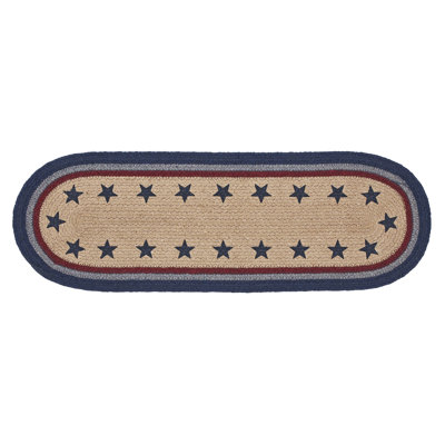 My Country Oval Runner Stencil Stars 12x60
