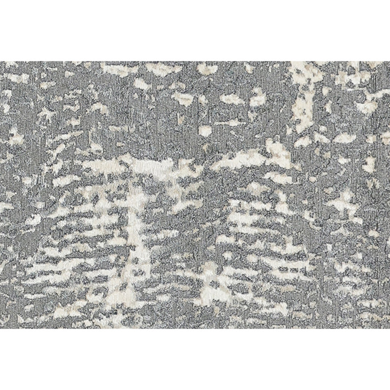 Hand Knotted Abstract Area Rug in Ivory/Light Gray, Rectangle 9' x 12'