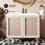 Meuble-lavabo autoportant en chêne blanc Classe 36-1363476232-1363476233-1407516753