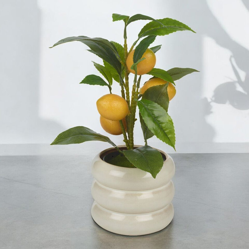 Ryhor Pot Planter, Black/Beige