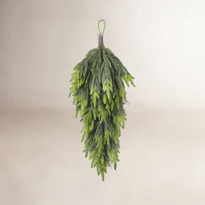 31.5"H Christmas Greenery PE Dripping Teardrop