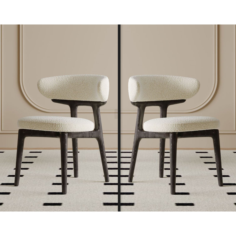 18'' H Teddy Upholstered Side Chair, Black