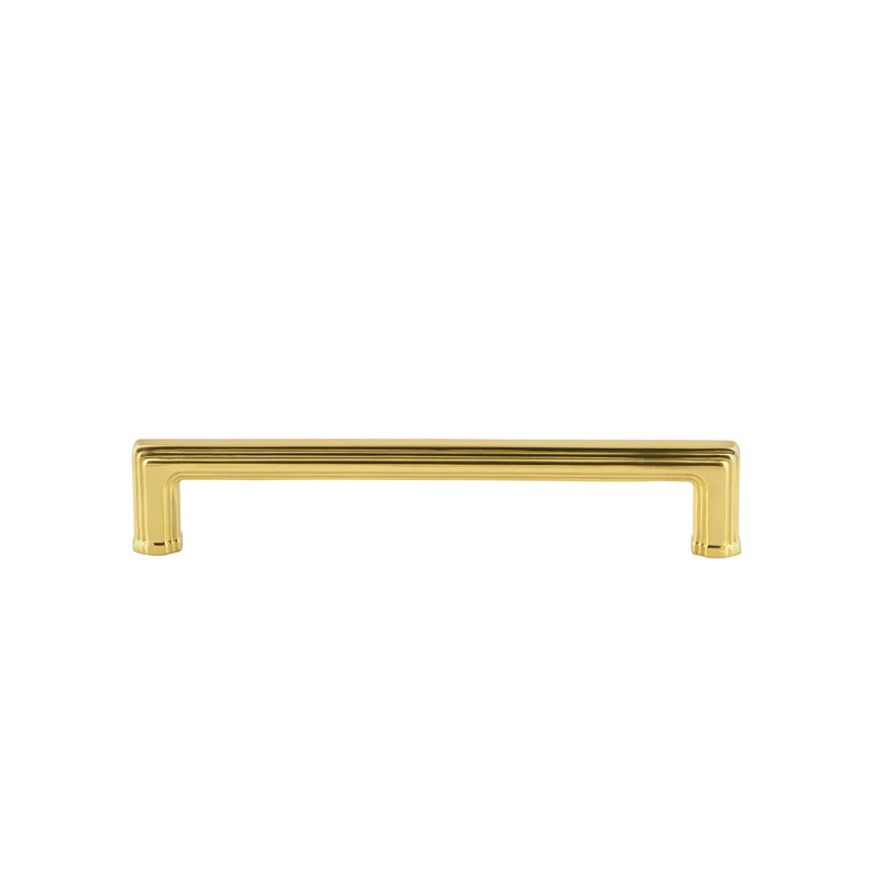 Bar / Handle Pull, Polished Brass, 6"