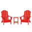 Chaise Adirondack pliante en plastique pour 2 personnes avec table Vinnie-812154969