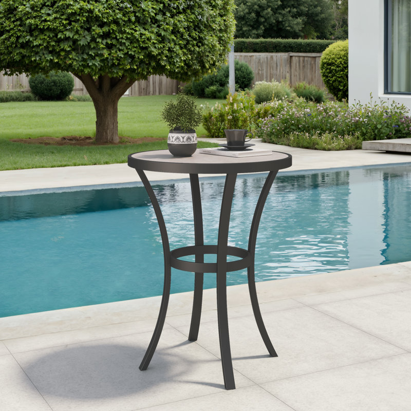 Doolittle Steel Bar Table With Ceramic Tile Top