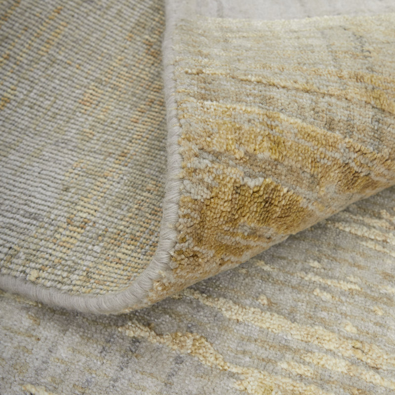 Eastfield Abstract Area Rug in Beige/Gold/Ivory, Rectangle 9' x 12'