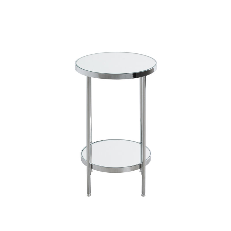 Darmstadt Tray Top End Table, Chrome