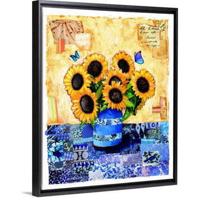 Art mural sur toile Vase tournesol