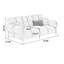 Causeuse-coussin en polyester vert standard