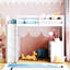 White Loft Bed With And Storage - Create A Spacious Functional Bedroom Full Size , Desk, Shelves Colour Maximize Area Pinewood Construction No Foundation Required-284109131-284109130