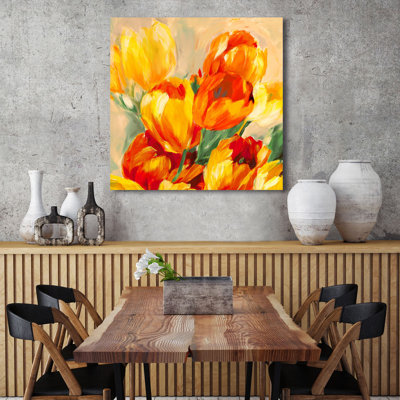 1SN6227 Tulips In The Sun I - Wrapped Canvas Print